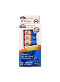Elmer's E553 All-Purpose Washable Glue Stick, 0.21oz, Pack of 24